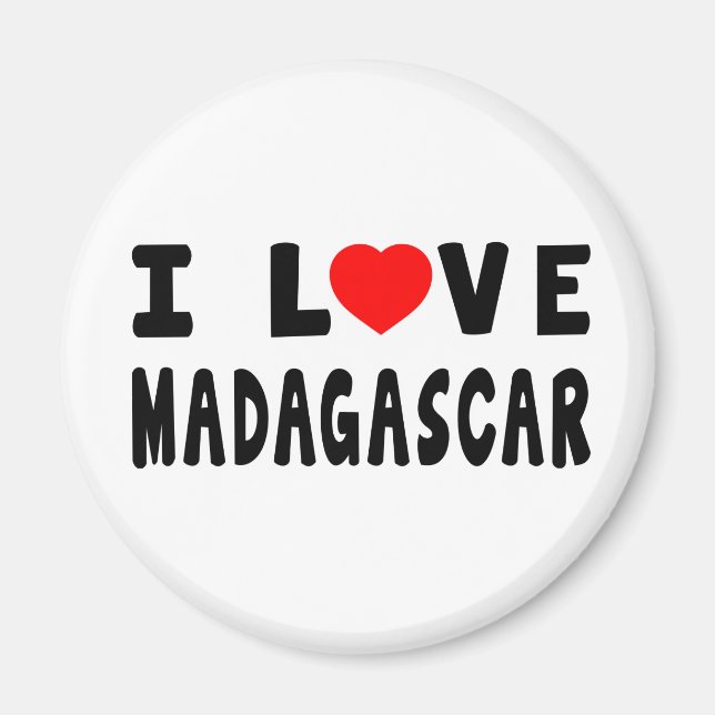 Aimant I Love Madagascar (Devant)