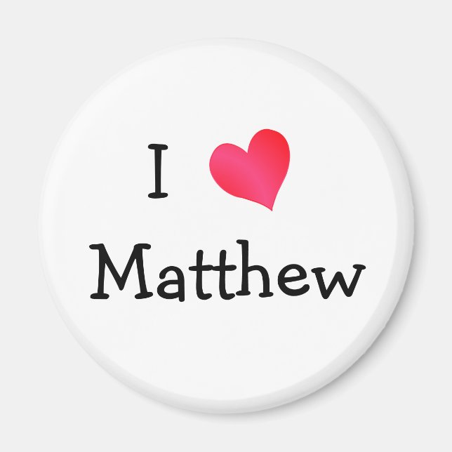 Aimant I Love Matthew (Devant)