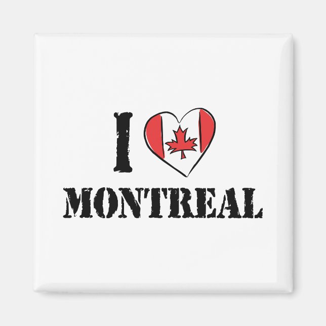 Aimant I Love Montréal Canada (Devant)