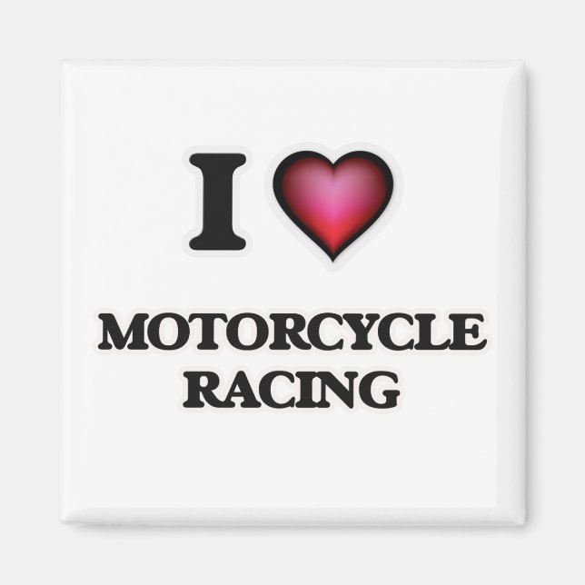 Aimant I Love Motorcycle Racing (Devant)