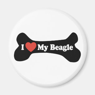 Aimant I Love My Beagle - Chien Bone