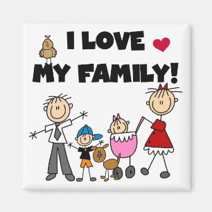 Aimant I Love My Family Tshirts and Gifts