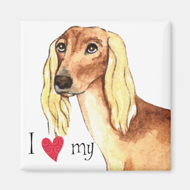 Aimant I Love my Saluki (Devant)