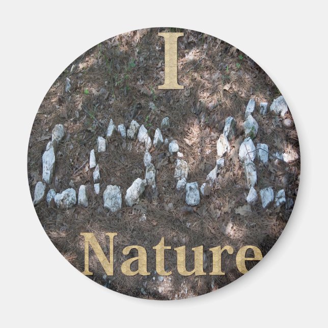 Aimant I Love Nature Vêtements et cadeaux (Devant)