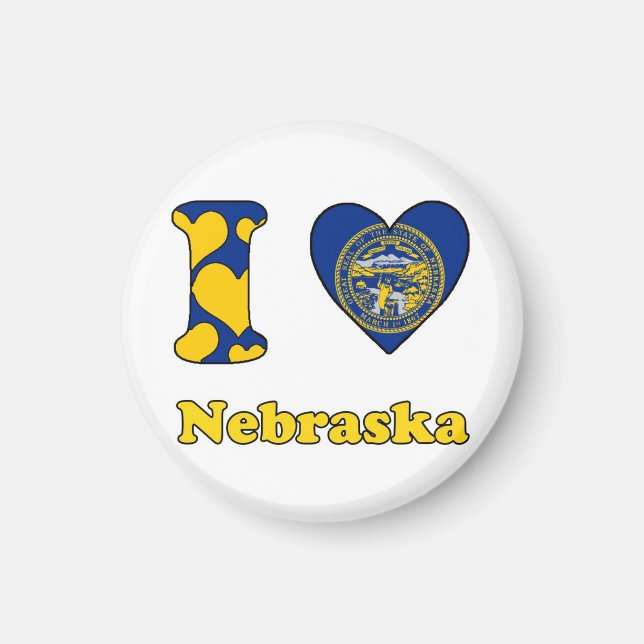 Aimant I love Nebraska (Devant)