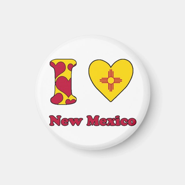 Aimant I love New Mexico (Devant)