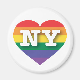 Aimant I Love New York Rainbow Heart