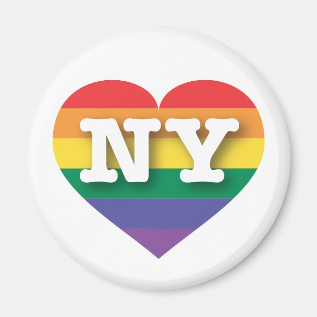 Aimant I Love New York Rainbow Heart (Devant)