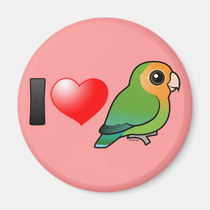 Aimant I Love Orangeface Peach Face Lovebirds
