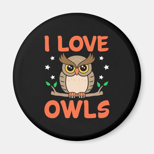 Aimant I Love Owls (Devant)
