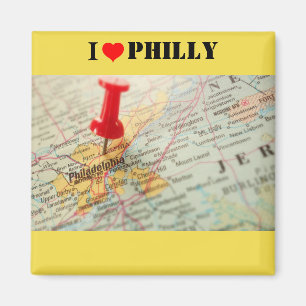 Aimant I Love Philadelphia Carte