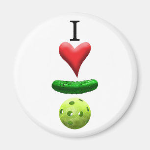 Aimant I Love Pickleball - Blanc -