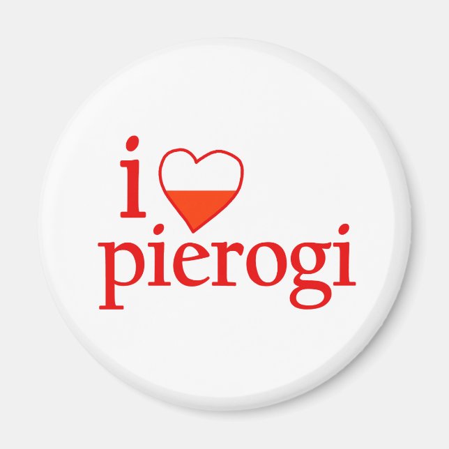 Aimant I Love Pierogi (Devant)