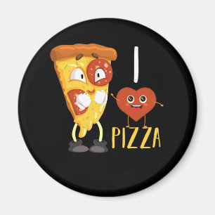 Aimant I Love Pizza Cute Pizza Slice