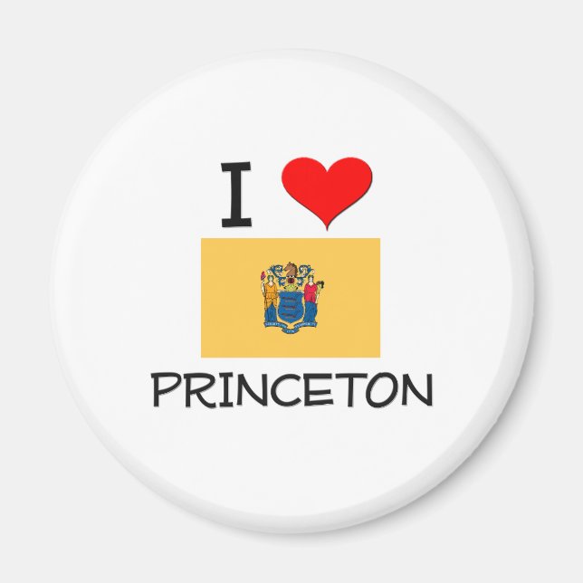 Aimant I Love Princeton New Jersey (Devant)
