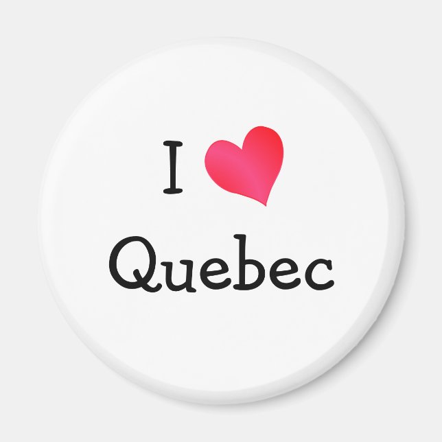 Aimant I Love Québec (Devant)