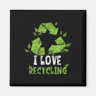 Aimant I Love Recyclage Jour des terres de déchets enviro