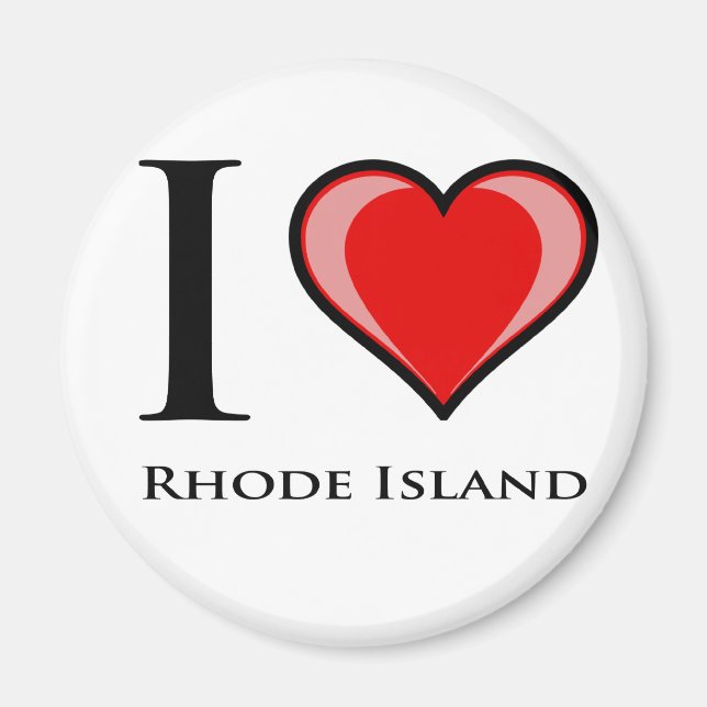 Aimant I Love Rhode Island (Devant)