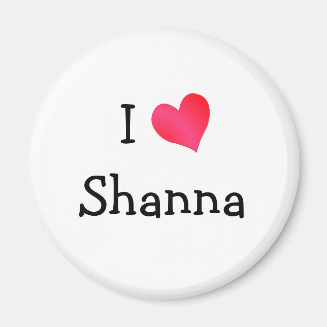 Aimant I Love Shanna (Devant)