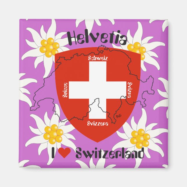 Aimant I love Switzerland (Devant)