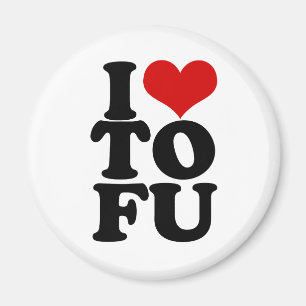Aimant I Love Tofu Funny Vegan humour