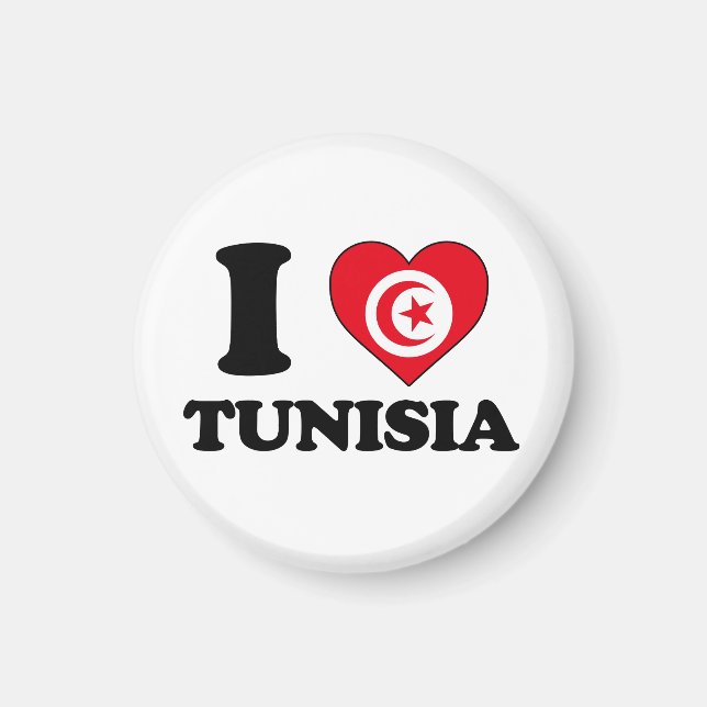 Aimant I love Tunisia (Devant)