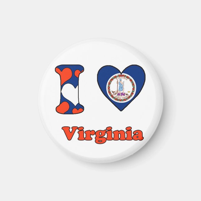 Aimant I Love Virginia (Devant)