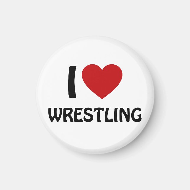 Aimant I love WRESTLING (Devant)