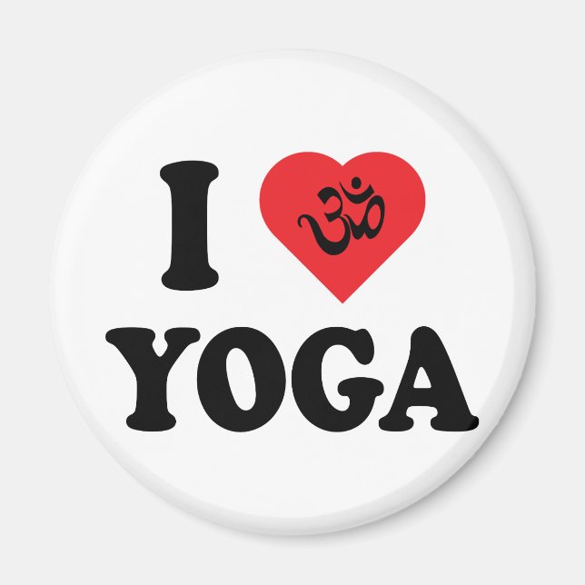 Aimant I Love Yoga Cadeau (Devant)