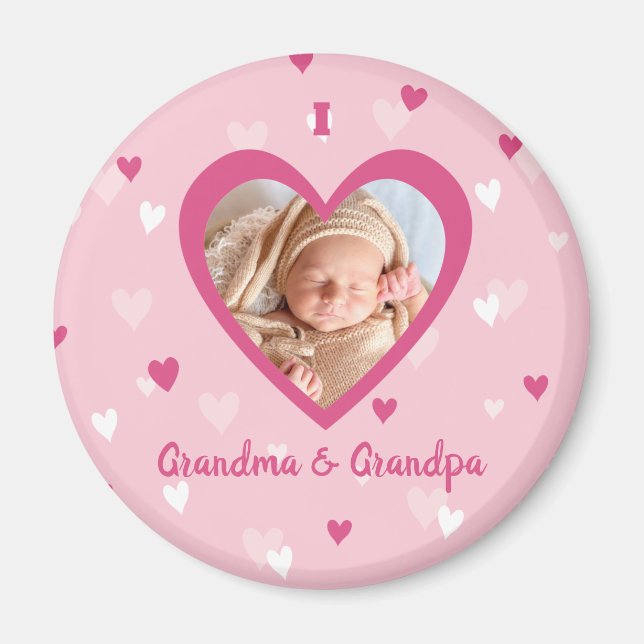 Aimant I Love You Custom Photo Hearts Valentine (Devant)