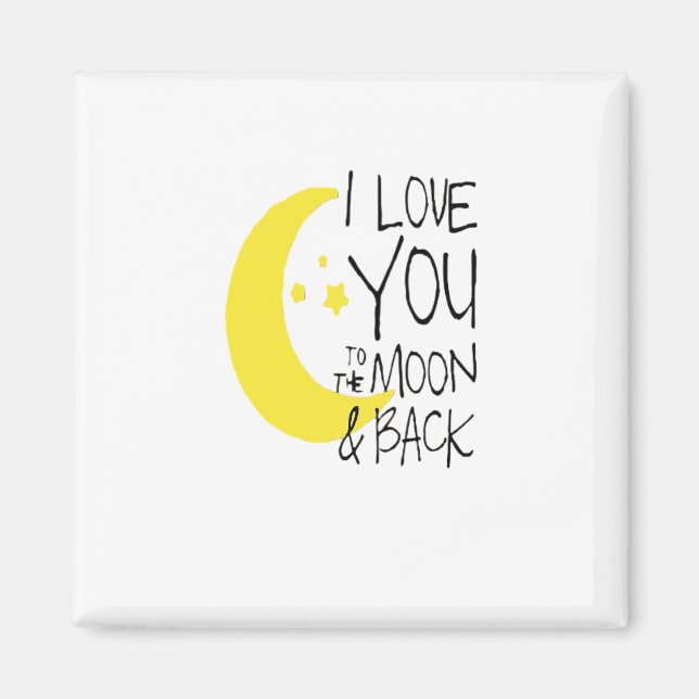 Aimant I Love You To The Moon And Back Classic Romantic Q (Devant)