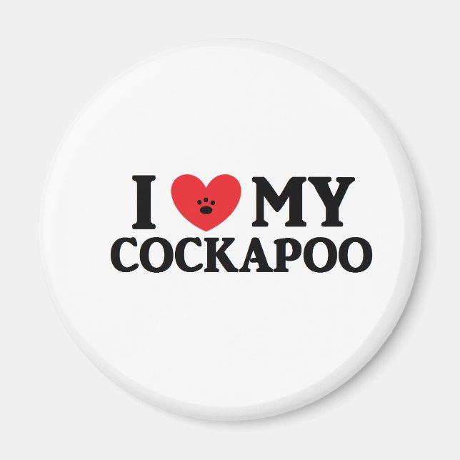 Aimant I ♥ My Cockapoo (Devant)