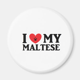 Aimant I ♥ My Maltese