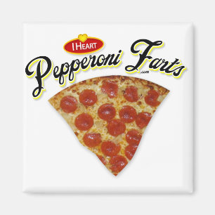 Aimant I pets de pepperoni de coeur