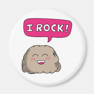 Aimant I Rock, mignon Humour de Rock Cartoon