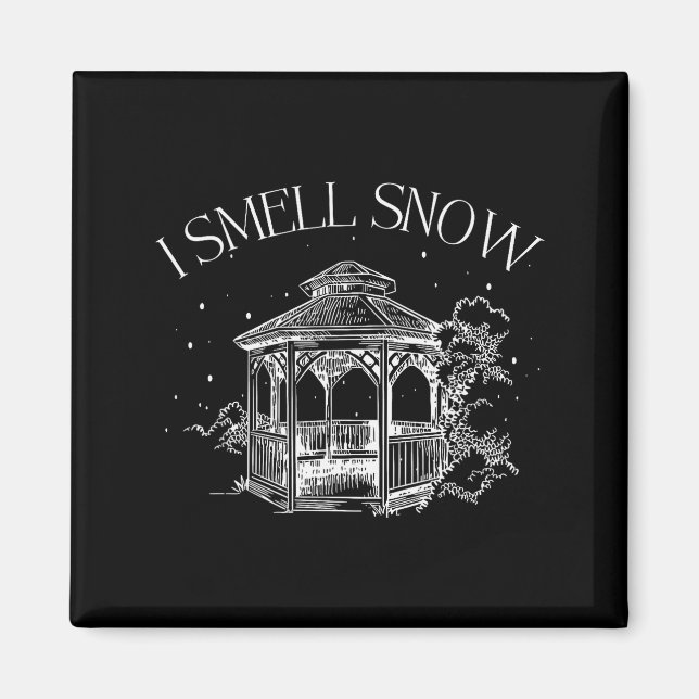Aimant I Smell Snow Winter Christmas Snowball Design  (Devant)