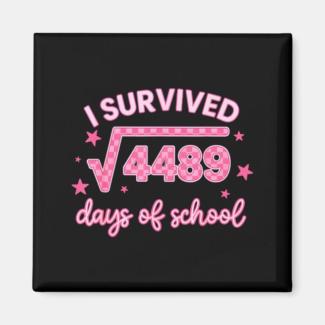 Aimant I Survived 67 Days Of School 6-7 Meme Math Teacher (Devant)