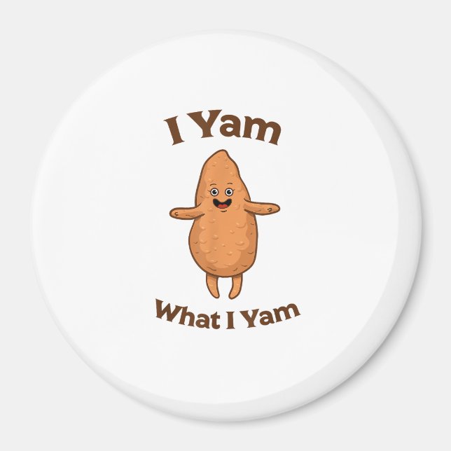 Aimant I Yam What I Yam Dancing Sweet Potato Thanksgiving (Devant)