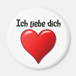 Aimant Ich liebe dich - Je vous aime en allemand