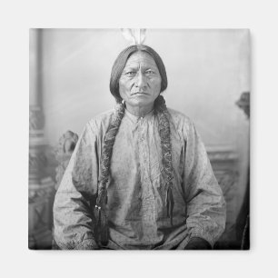 Aimant Icône amérindienne : Sitting Bull, chef Lakota