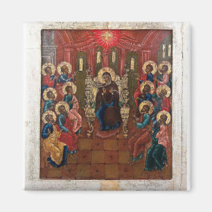 Aimant Icône byzantine orthodoxe de la Pentecôte