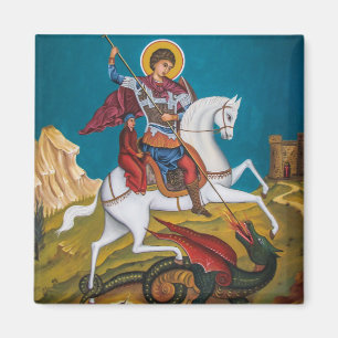 Aimant Icône chrétienne orthodoxe de Saint George
