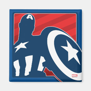 Aimant Icône de silhouette de Captain America