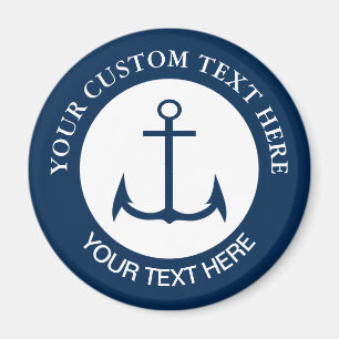 Aimant Icône Logo Personnalisé Nautique Ancre