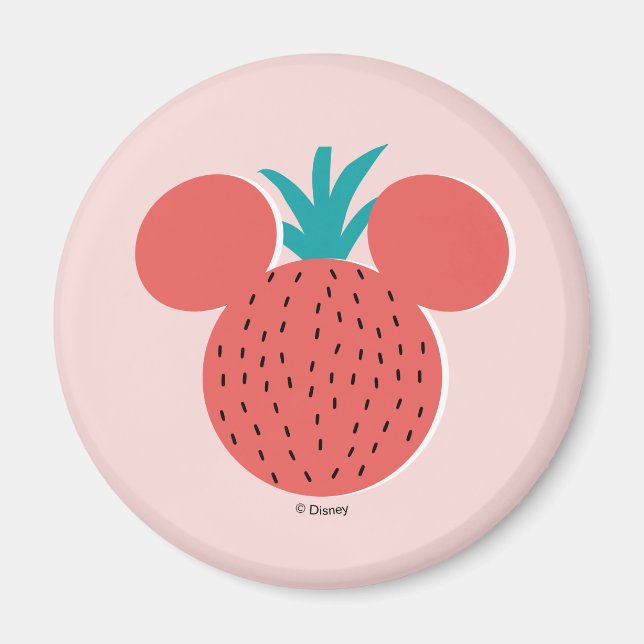 Aimant Icône Mickey Mouse Fraise (Devant)