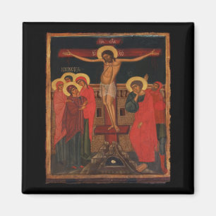 Aimant Icône orthodoxe de Jésus sur la Croix