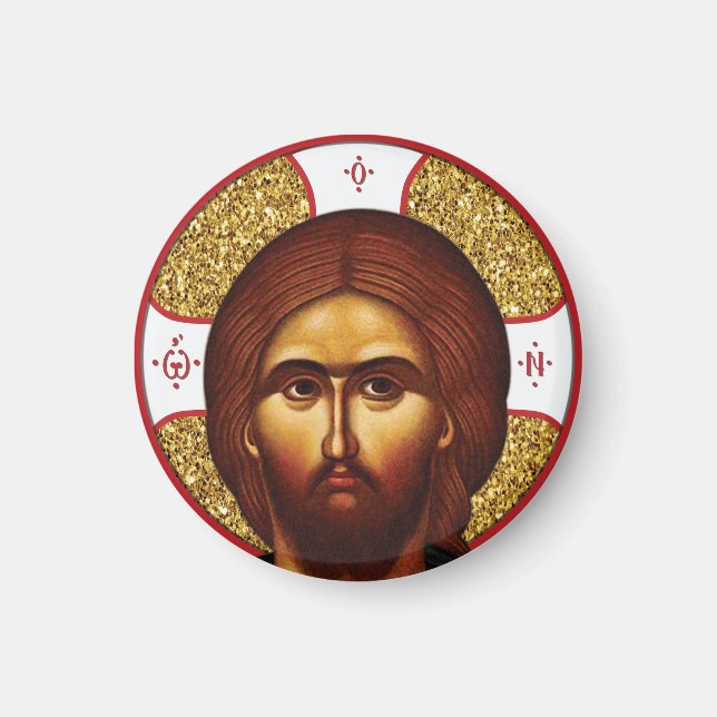 Aimant Icône orthodoxe du Saint-Jésus-Christ (Devant)