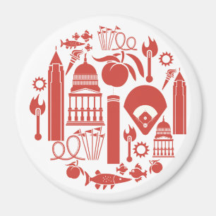 Aimant Icônes d'Atlanta la Géorgie