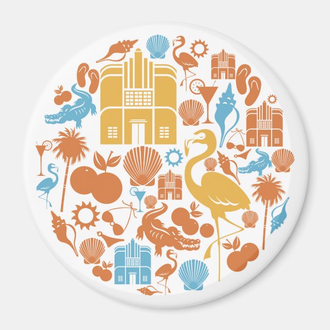 Aimant Icônes de Floride (Devant)