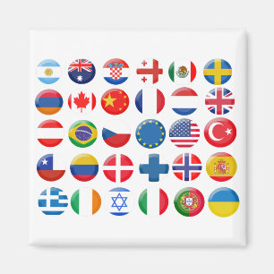 Aimant Icônes des pays définies